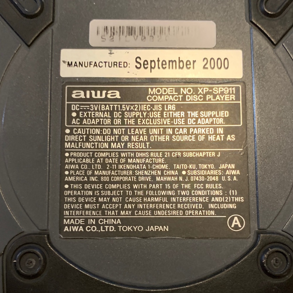 Vintage Aiwa Portable CD Player - Blue - Picture 3 of 5